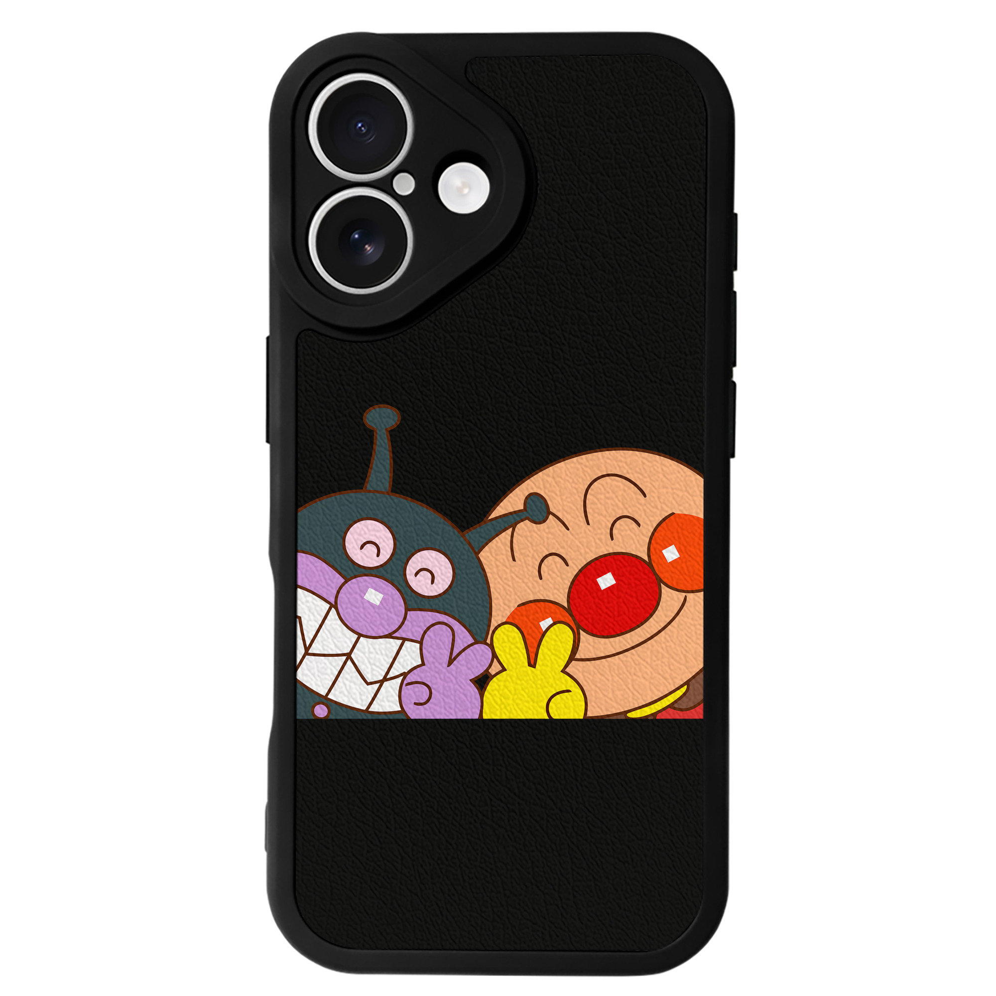 （画像用） アンパンマン Anpanman 【iPhone 16シリーズ対応】シリコンスマホケース（レザー調） 材質：シリコン